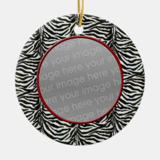 zebra print chic photo Ornaments