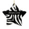 Zebra Print Christmas Personalised Name Ornament