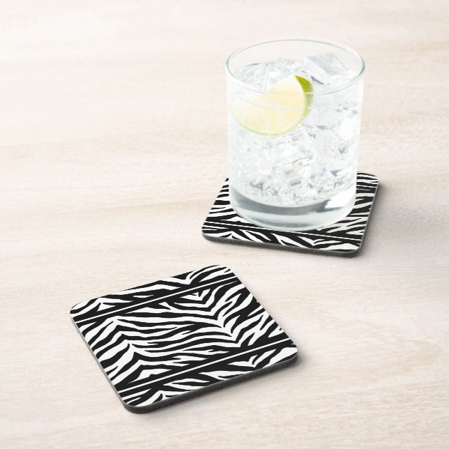 Zebra Print Coaster Set (Right Side)