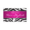 Zebra Print Cosmetology Appointment Card