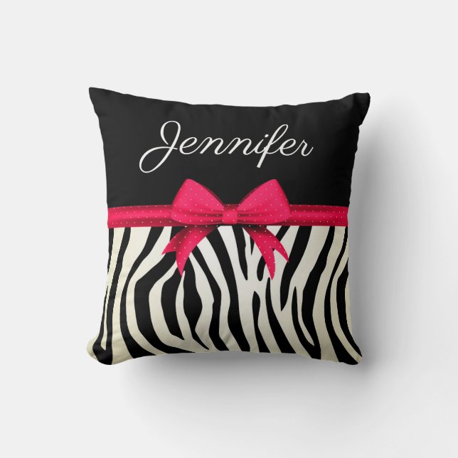 Zebra Print Cushion (Front)