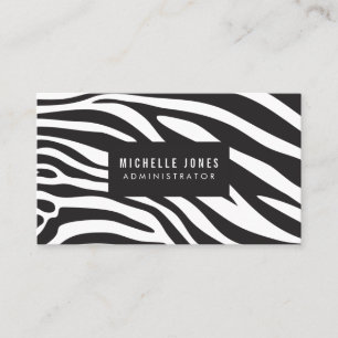 Zebra Print Designer Stylist Business Cards