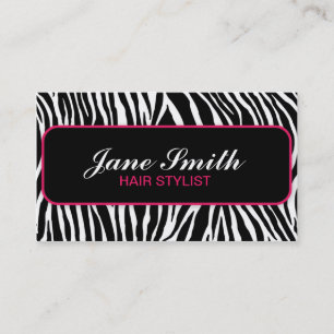 Zebra Print Elegant Stylish Modern Professional Business Card