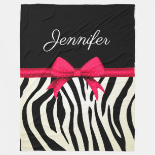 Zebra Print Fleece Blanket