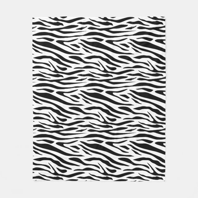Zebra Print Fleece Blanket (Front)