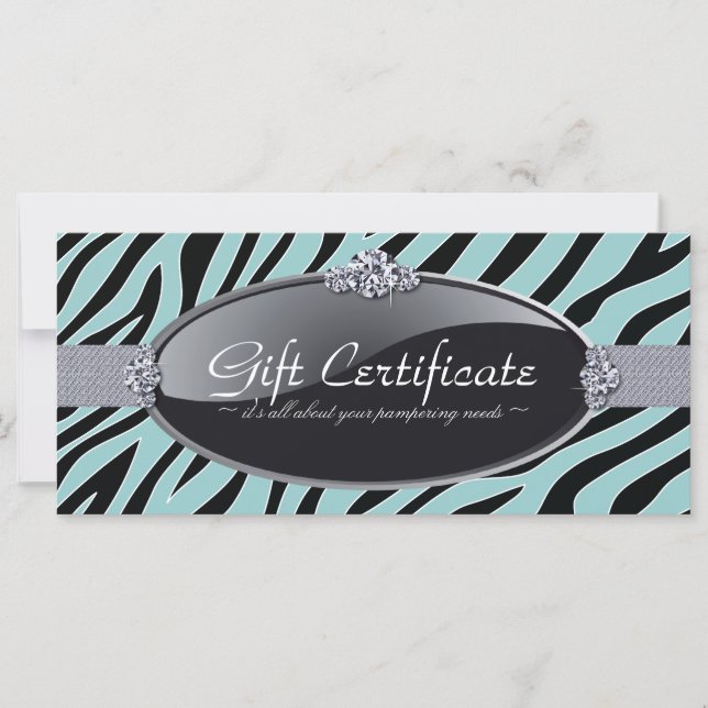 ZEBRA PRINT GIFT CERTIFICATE (Front)
