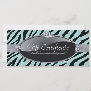ZEBRA PRINT GIFT CERTIFICATE