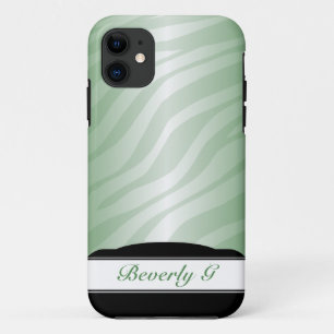 Zebra Print Green Fusion Custom iPhone 5 Case