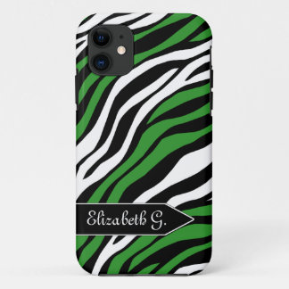 Zebra Print Green Mix iPhone 5 Case