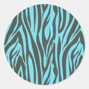 Zebra Print in Turquoise Sticker