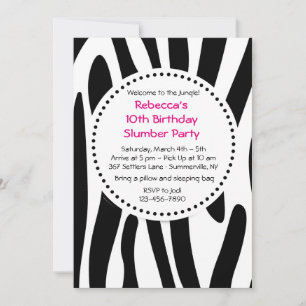Zebra Print Invitation