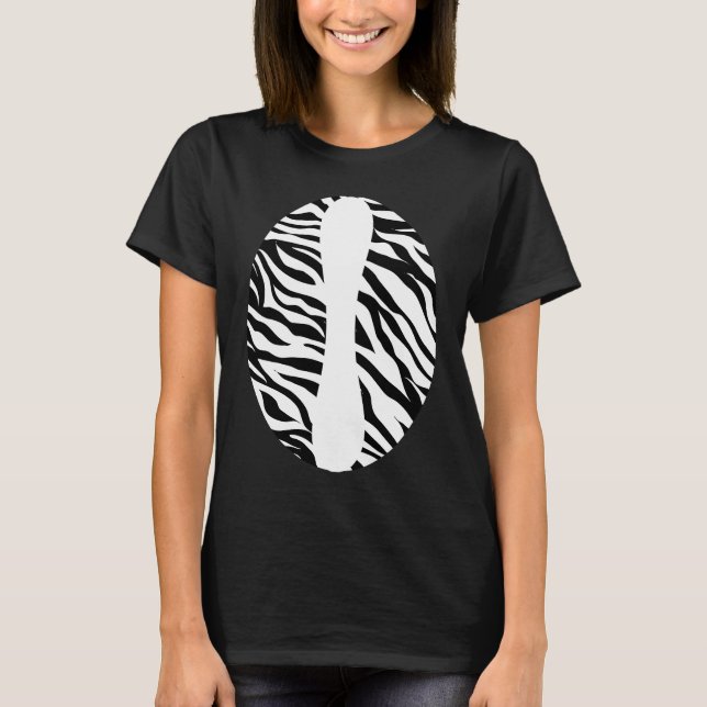 Zebra Print Jungle Theme Party Zoo Animal Hallowee T-Shirt (Front)