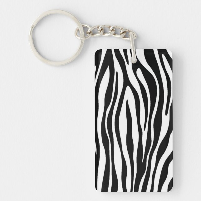 Zebra Print Key Ring (Front)
