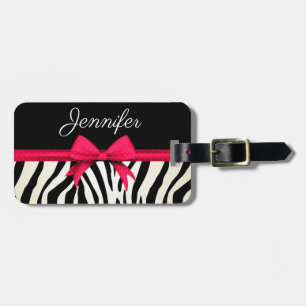 Zebra Print Luggage Tag