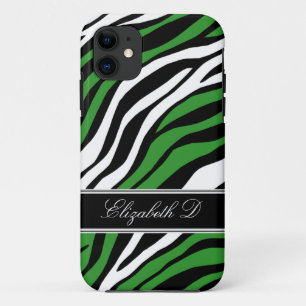 Zebra Print Mix Green iPhone 5 Case