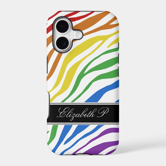 Zebra Print Mix Rainbow iPhone 5 Case (Back)