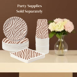 Zebra Print-Mocha Mousse Paper Cups