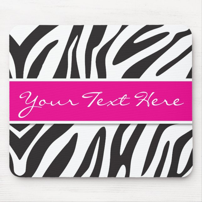 Zebra Print Mouse Pad (Front)