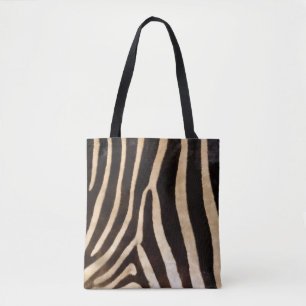 Zebra print on tote bag