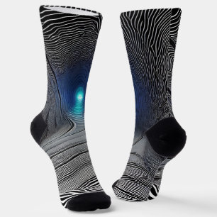Zebra Print Optical Illusion,  Socks