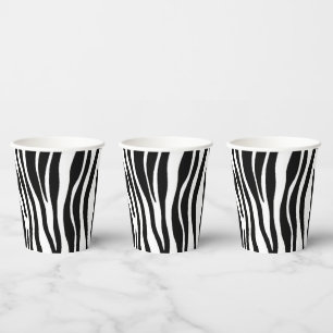 Zebra Print Paper Cups