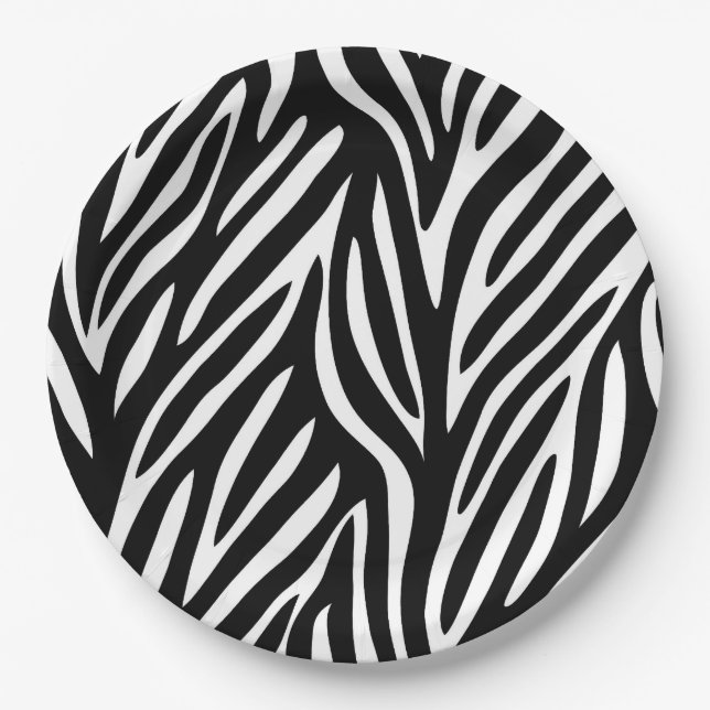 ZEBRA PRINT PAPER PLATE (Front)