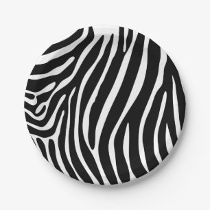 Zebra Print Paper Plates