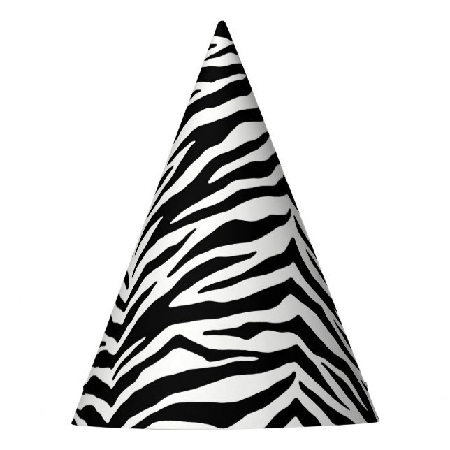Zebra Print Party Hat (Front)