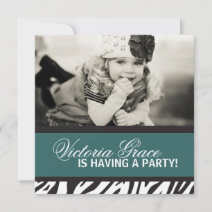 Zebra Print Party Invitation