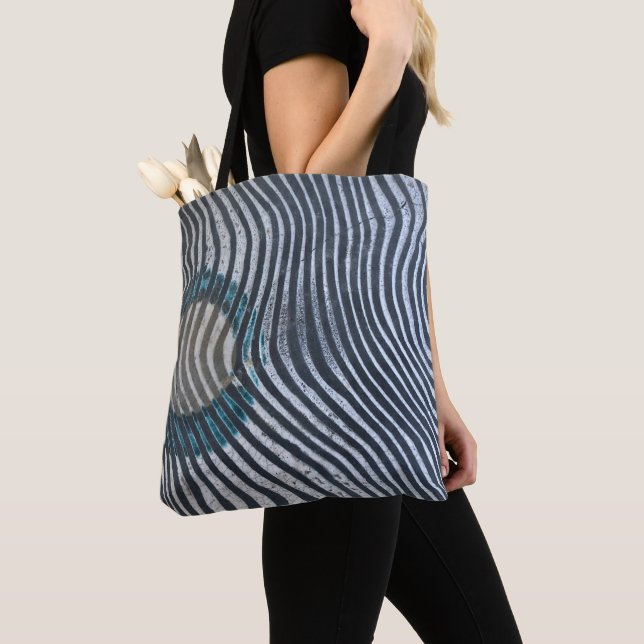 Zebra Print Pattern African Art Tote Bag (Close Up)