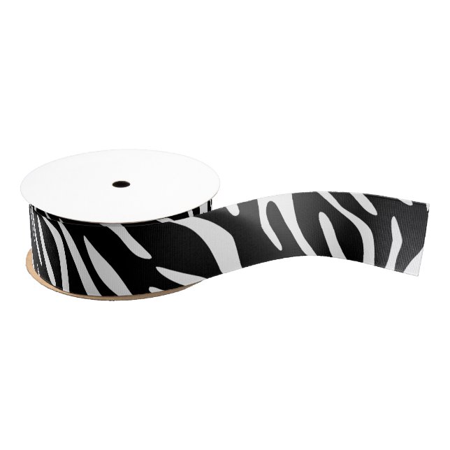 Zebra Print Pattern Ribbon Grosgrain Ribbon (Spool)