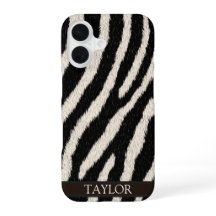 Zebra Print Phone Case with Custom Name