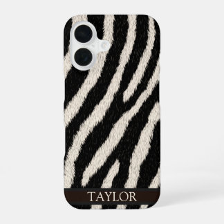 Zebra Print Phone Case with Custom Name