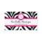 Zebra Print & Pink Lace Monogram