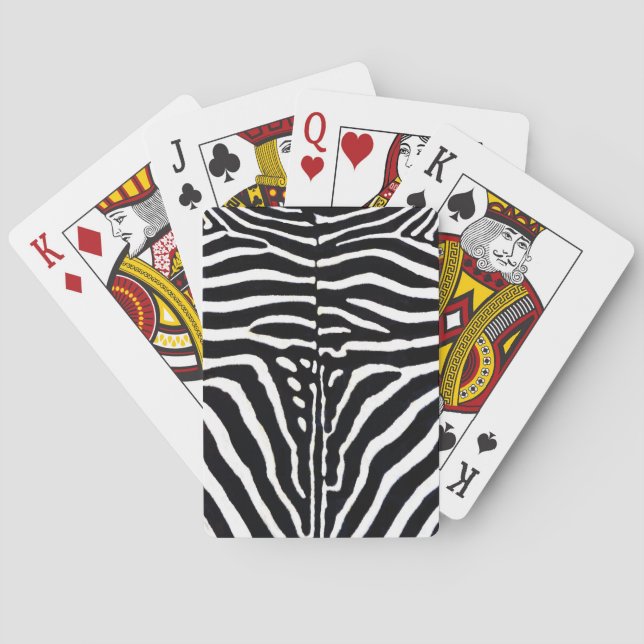 Zebra Print Playing Cards (Back)