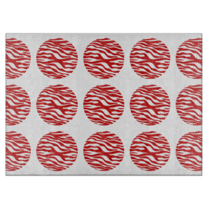 Zebra Print Polka Dots Cutting Board