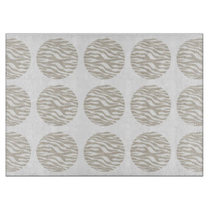 Zebra Print Polka Dots Cutting Board