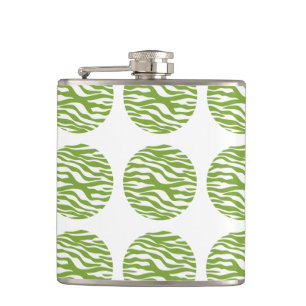 Zebra Print Polka Dots Flask