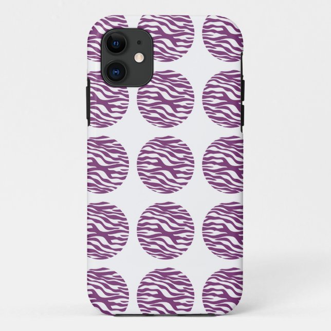 Zebra Print Polka Dots iPhone 5 Tough Xtreme Case (Back)