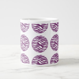 Zebra Print Polka Dots Jumbo Mug