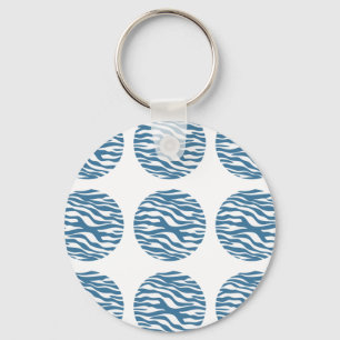 Zebra Print Polka Dots Keychain