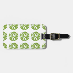 Zebra Print Polka Dots Luggage Tag