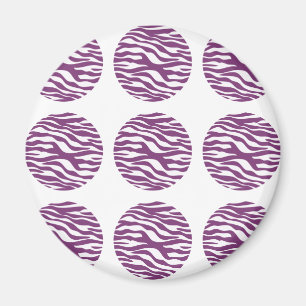 Zebra Print Polka Dots Magnet