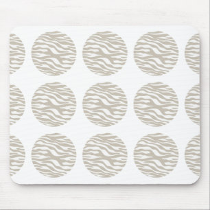 Zebra Print Polka Dots Mousepad