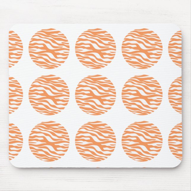 Zebra Print Polka Dots Mousepad (Front)