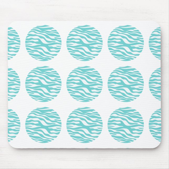 Zebra Print Polka Dots Mousepad (Front)