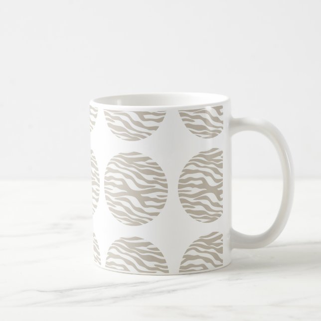 Zebra Print Polka Dots Mug (Right)