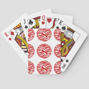 Zebra Print Polka Dots Playing Cards