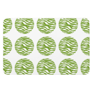 Zebra Print Polka Dots Premium Magnet