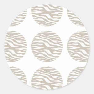 Zebra Print Polka Dots Stickers